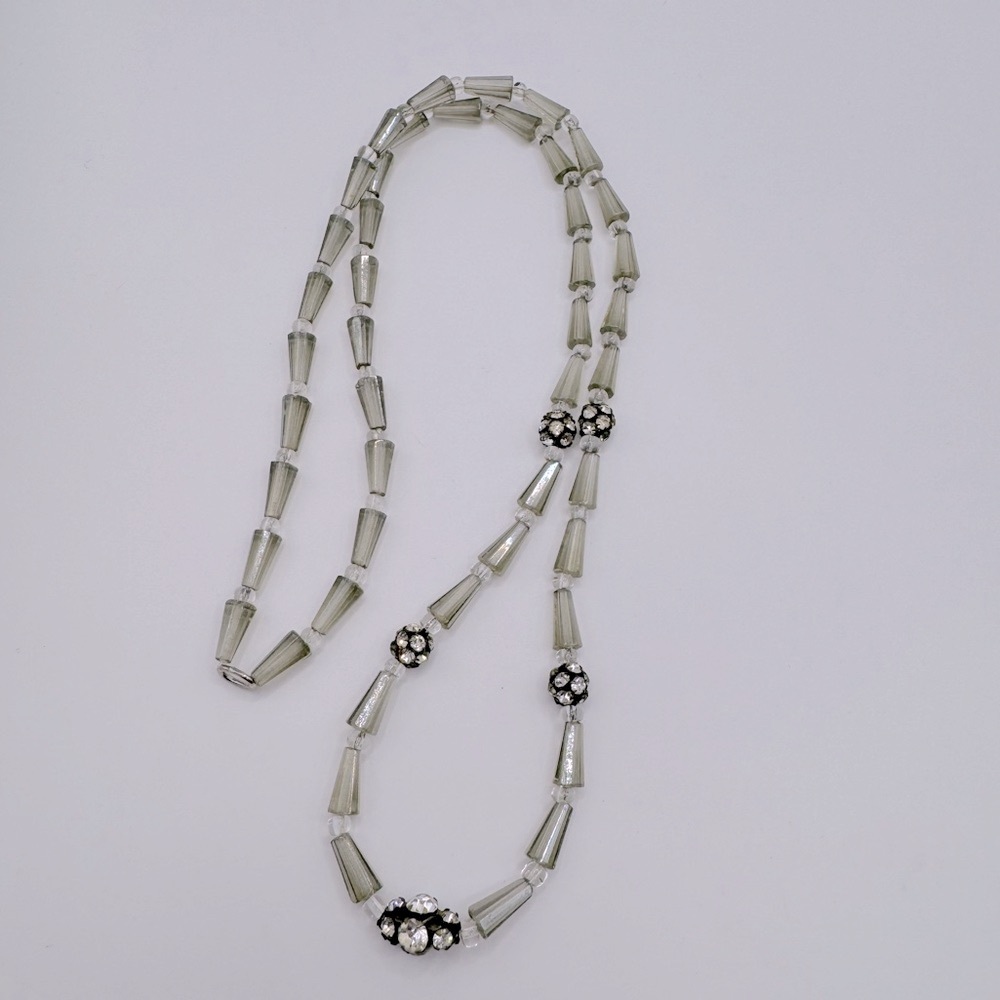 VINTAGE Crystal Beaded Necklace